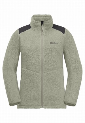 Grey Jack Wolfskin Kammweg Pile Fz Women Fleece Jackets | 19175487