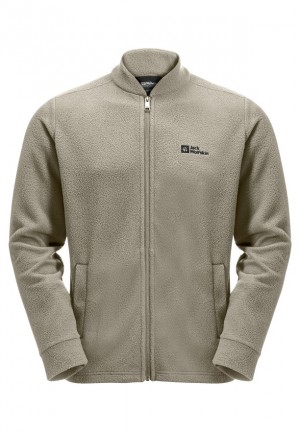 Grey Jack Wolfskin Light Curl Men Fleece Jackets | 50476964