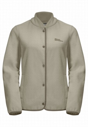 Grey Jack Wolfskin Light Curl Women Fleece Jackets | 35549629