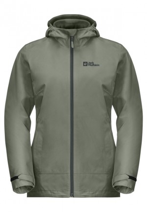 Grey Jack Wolfskin Moonrise 3in1 Women Jackets | 65534607