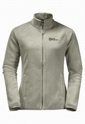 Grey Jack Wolfskin Moonrise Fz Women Fleece Jackets | 62792024