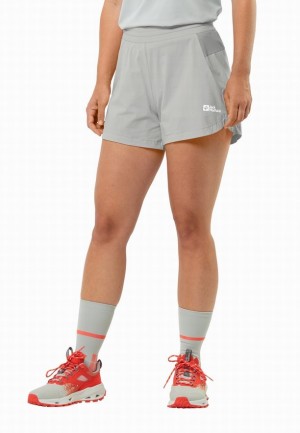 Grey Jack Wolfskin Prelight 2in1 Women Shorts | 78740240