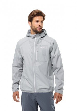 Grey Jack Wolfskin Prelight 3l Men Rain Jackets | 68644802