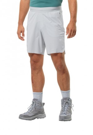 Grey Jack Wolfskin Prelight Chill Men Shorts | 24226779