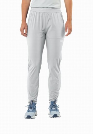 Grey Jack Wolfskin Prelight Chill Women Pants | 27687258