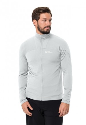 Grey Jack Wolfskin Prelight Fz Men Fleece Jackets | 93613579