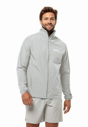 Grey Jack Wolfskin Prelight Men Jackets | 29079086