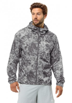 Grey Jack Wolfskin Prelight Wind Men Jackets | 81292498