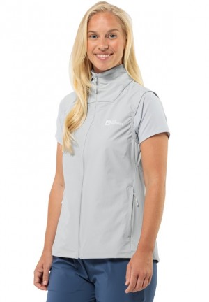 Grey Jack Wolfskin Prelight Women Vest | 33890660