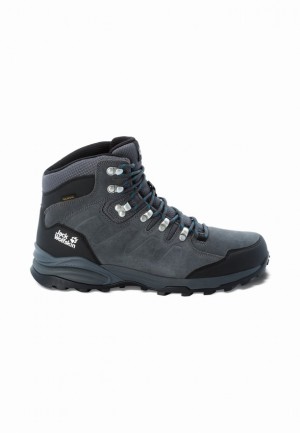 Grey Jack Wolfskin Refugio Texapore Mid Men Hiking Shoes | 23340477