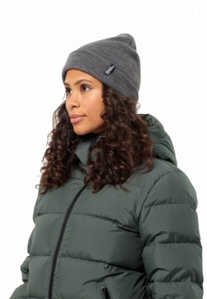 Grey Jack Wolfskin Rib Men Beanie | 88790930