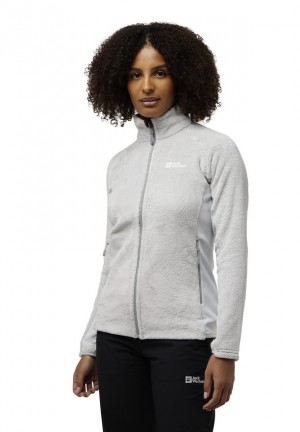 Grey Jack Wolfskin Rotwand Fz Women Fleece Jackets | 14939229