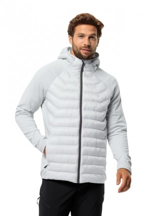 Grey Jack Wolfskin Routeburn Pro Hybrid Men Jackets | 79165607