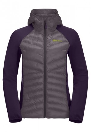 Grey Jack Wolfskin Routeburn Pro Hybrid Women Jackets | 53600396