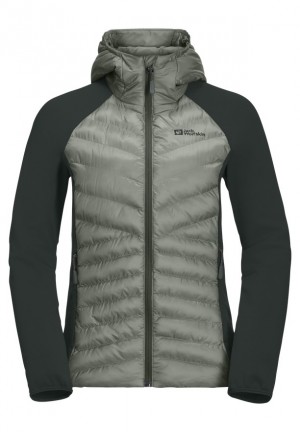 Grey Jack Wolfskin Routeburn Pro Hybrid Women Jackets | 77580208