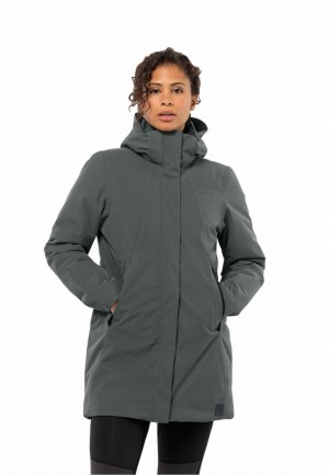 Grey Jack Wolfskin Salier Women Coats | 91546184