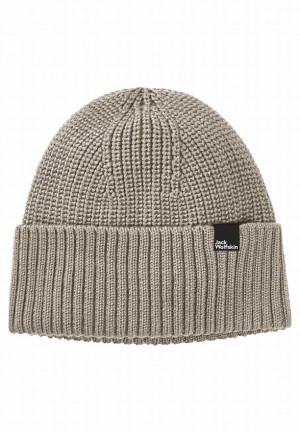 Grey Jack Wolfskin Schwansee Men Beanie | 54333422