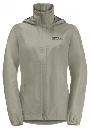 Grey Jack Wolfskin Stormy Point 2l Women Rain Jackets | 36476773