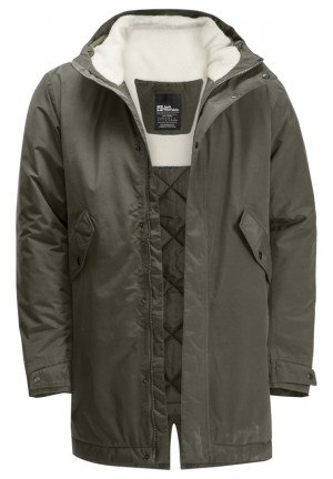 Grey Jack Wolfskin Talforst Women Coats | 25856019