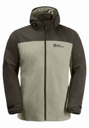 Grey Jack Wolfskin Taubenberg 3in1 Men Jackets | 23270479