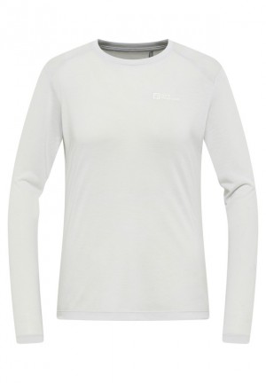 Grey Jack Wolfskin Vonnan Ls Women T Shirts | 77823179