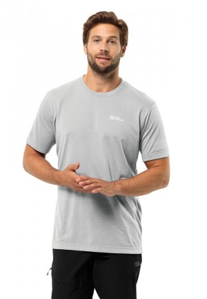 Grey Jack Wolfskin Vonnan S/s Men T Shirts | 35727383