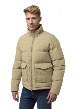 Khaki Jack Wolfskin Nordlicht Men Down Jackets | 58867730