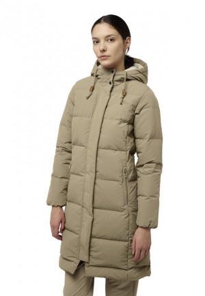 Khaki Jack Wolfskin Nordlicht Women Down Coats | 32947007