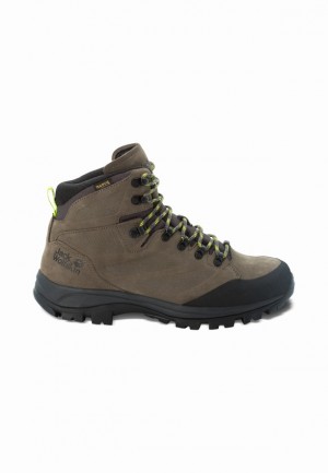 Khaki Jack Wolfskin Rebellion Texapore Mid Men Hiking Shoes | 54342682