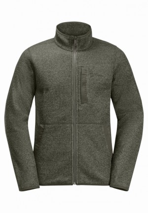 Khaki Jack Wolfskin Tannenspur Men Fleece Jackets | 50214242