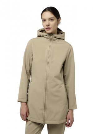 Khaki Jack Wolfskin Windland Women Softshell Jackets | 12818283