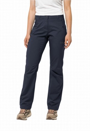 Navy Jack Wolfskin Active Track Women Hiking Pants | 21150016