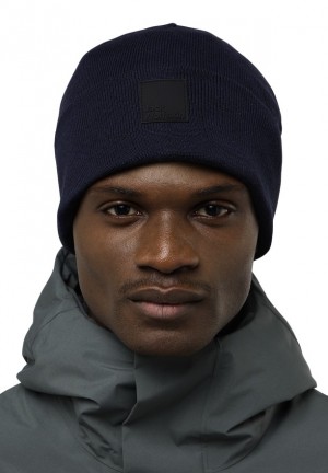 Navy Jack Wolfskin Arcaden Men Beanie | 83111580