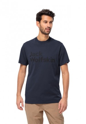 Navy Jack Wolfskin Brand Men T Shirts | 76182978