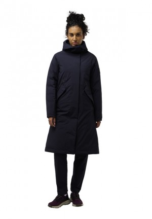 Navy Jack Wolfskin Brandenburger Women Coats | 53120752