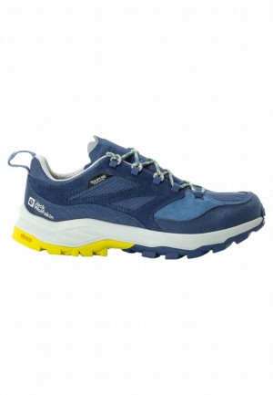 Navy Jack Wolfskin Cyrox Texapore Low Men Hiking Shoes | 99765388