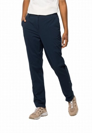 Navy Jack Wolfskin Desert Roll Up Women Pants | 68874207