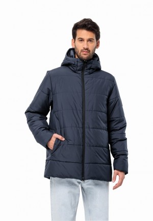 Navy Jack Wolfskin Deutzer Long Men Jackets | 97359735