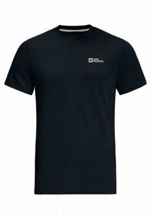 Navy Jack Wolfskin Essential Men T Shirts | 13498919