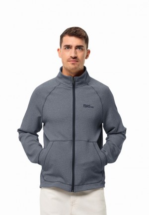 Navy Jack Wolfskin Fernweh Men Fleece Jackets | 68852543
