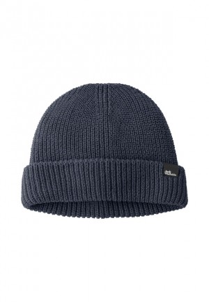 Navy Jack Wolfskin Fischer Women Beanie | 64473889