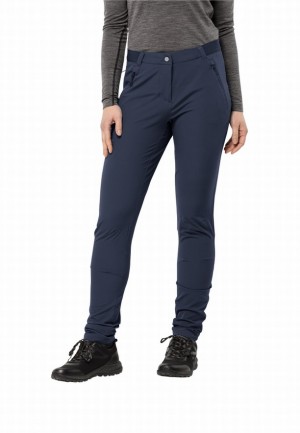 Navy Jack Wolfskin Geigelstein Slim Women Hiking Pants | 96938318
