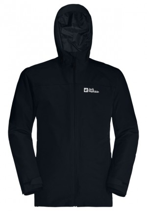 Navy Jack Wolfskin Glaabach 3in1 Men Jackets | 94283214