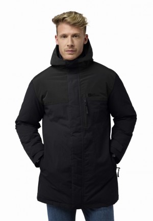 Navy Jack Wolfskin Gletschersee Men Coats | 52355305