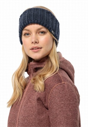 Navy Jack Wolfskin Highloft Knit Women Headband | 91861973