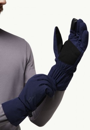 Navy Jack Wolfskin Highloft Men Gloves | 58867079