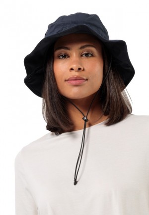 Navy Jack Wolfskin Mesh Men Bucket Hats | 27403857