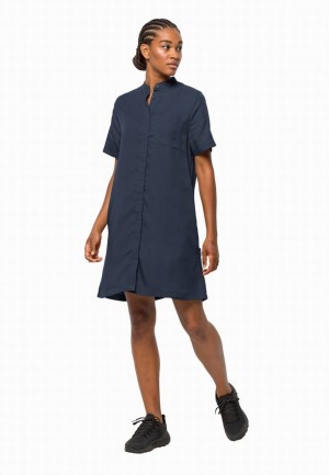 Navy Jack Wolfskin Mojave Women Dress | 22962811