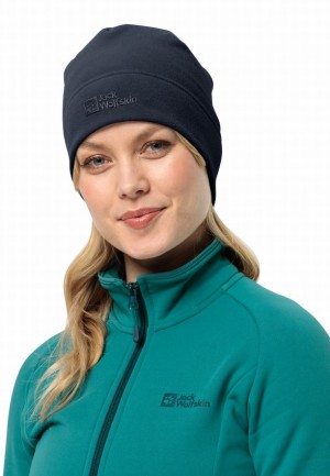 Navy Jack Wolfskin Real Stuff Men Beanie | 54626801