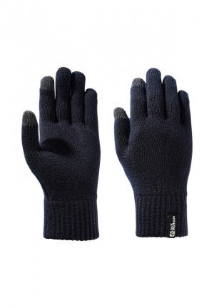 Navy Jack Wolfskin Rib Women Gloves | 62021510